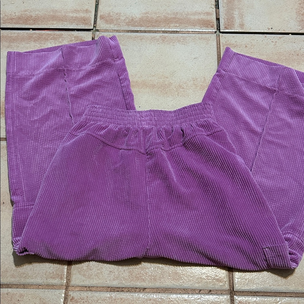 Urban Outfitters Orchid Purple Corduroy Cargo Pants Wideleg High Rise Size Small - Picture 7 of 10